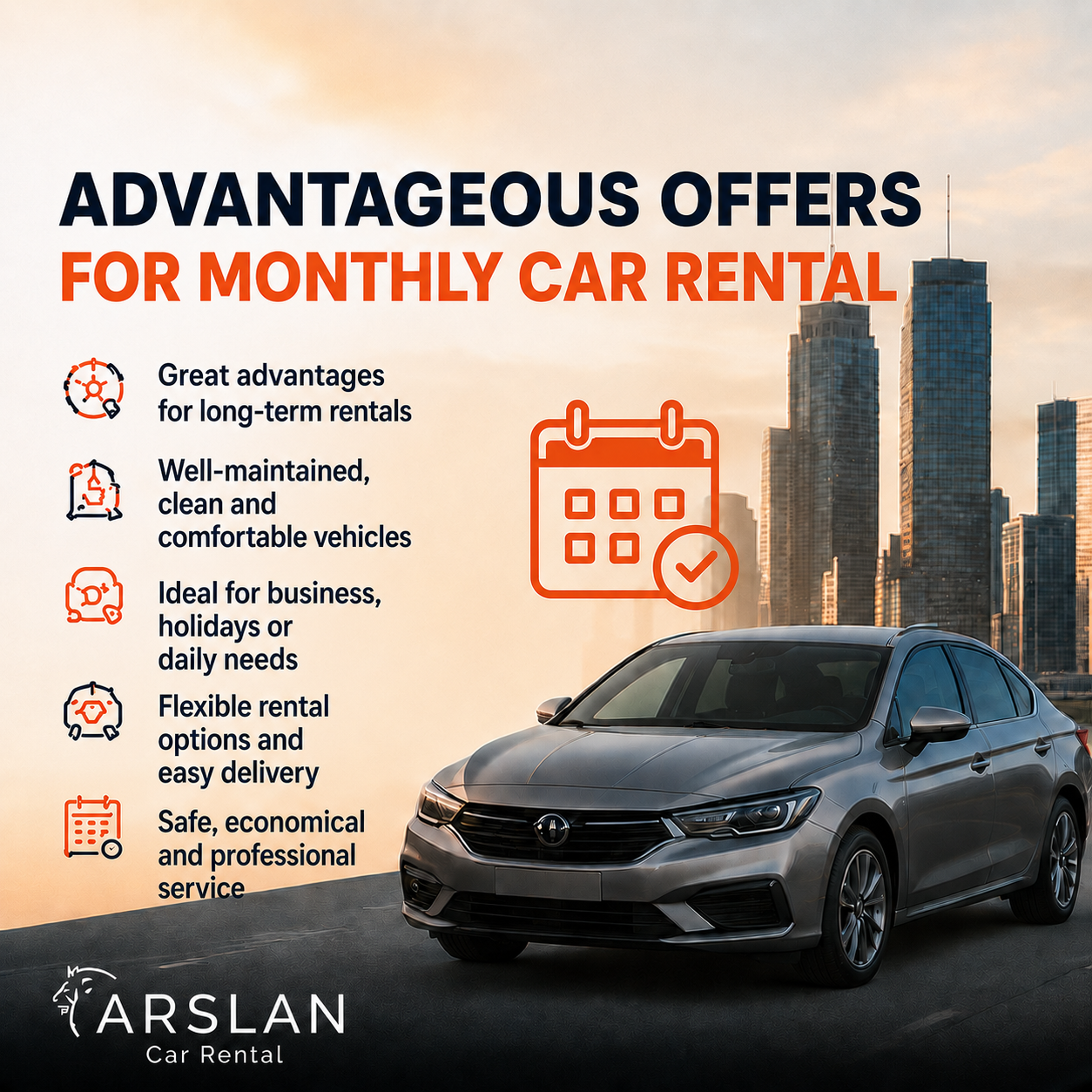 Advantageous Offers for Monthly Car Rental