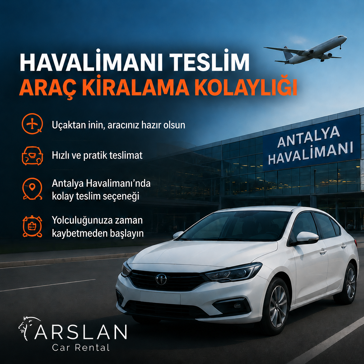 Havalimanı Teslim Araç Kiralama Kolaylığı